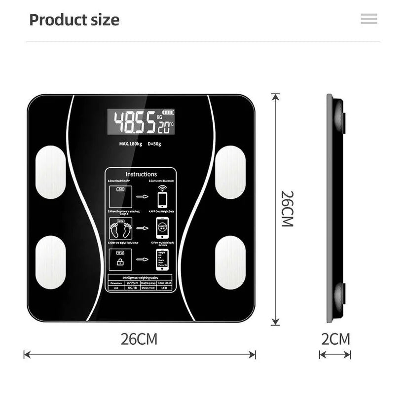 Smart Digital Body Weight Scale with LCD Display